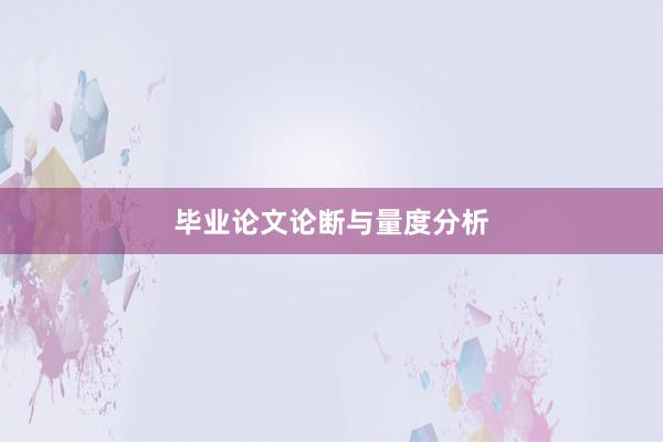 毕业论文论断与量度分析